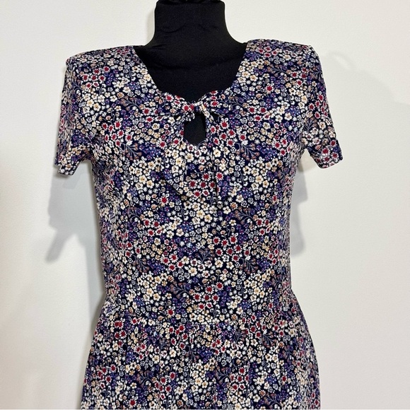 Esprit Floral Print Stretch Mini Dress, Lined size Medium - Picture 5 of 14